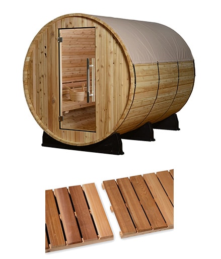 Accessoires pour sauna baril en forme de tonneau